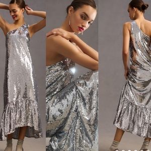 Anthropologie Sequin Maxi Dress